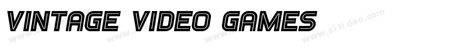 Vintage Video Games字体转换